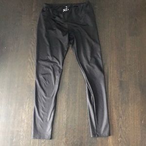 SiS black stretch leggings girls size XL